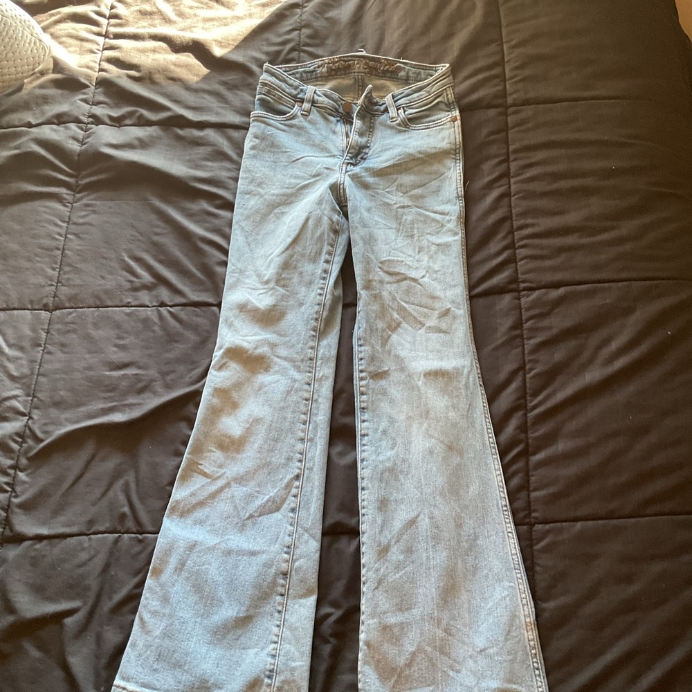 Wrangler Blue Flare Wide Leg Jeans